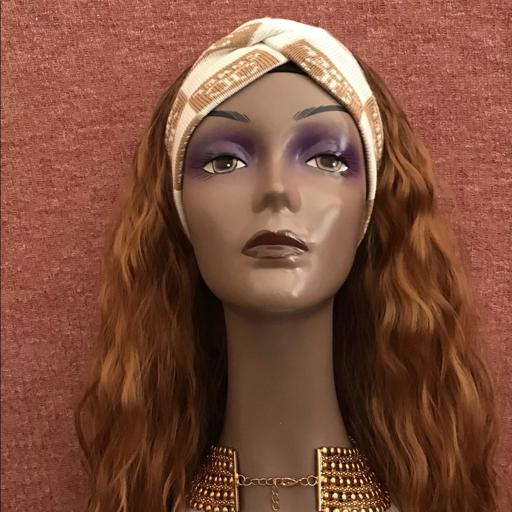 Clearance Curly Headband Wig Heat Resistant Synthetic Machine Made Any Occasion - Picture 2 of 3